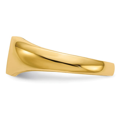 14K Yellow Gold Child's AA Real Diamond Signet Ring
