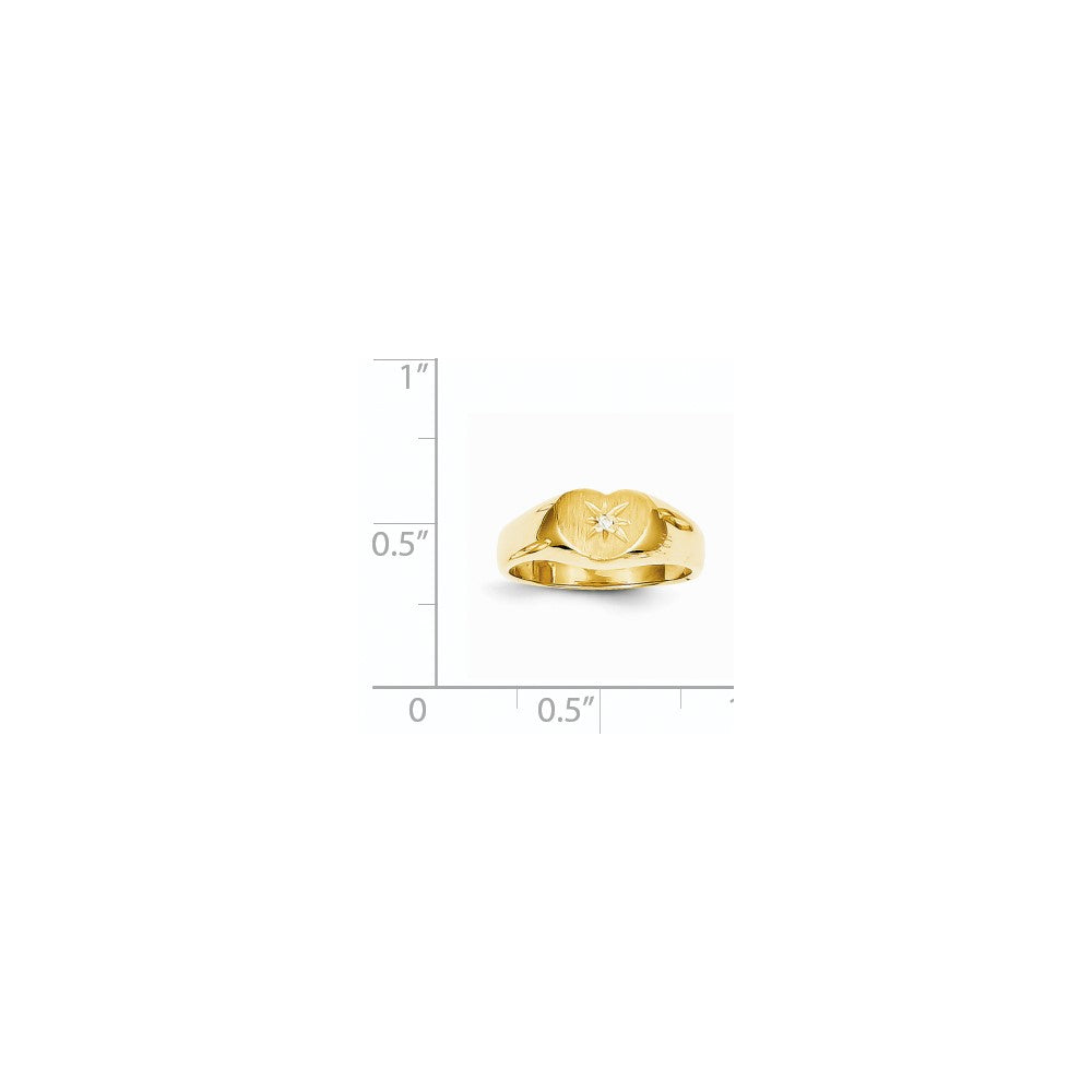 14k Yellow Gold VS Diamond signet ring
