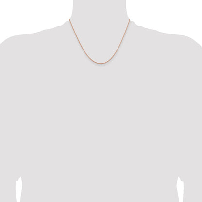 14K Rose Gold 18 inch 1.65mm Diamond-cut Cable with Lobster Clasp Chain Necklace