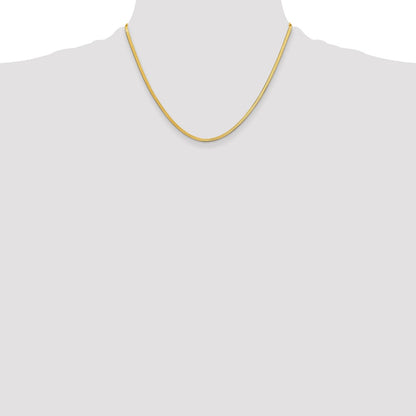 14K Yellow Gold 2.5mm Silky Herringbone Chain Necklace