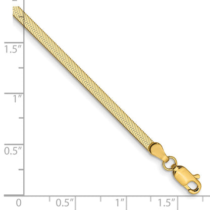 14K Yellow Gold 2.5mm Silky Herringbone Chain nan