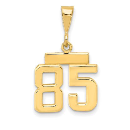 14k Yellow Gold Small Polished Number 85 Charm