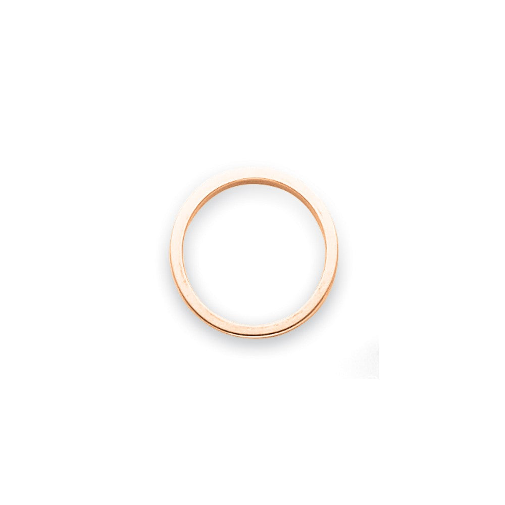 Solid 10K Rose Gold 3mm Tapered Polished Men's/Women's Wedding Band Ring Size 6