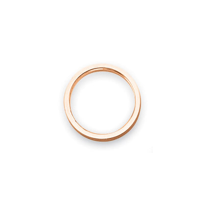 Solid 10K Rose Gold 2mm Flat Satin Men's/Women's Wedding Band Ring Size 4.5