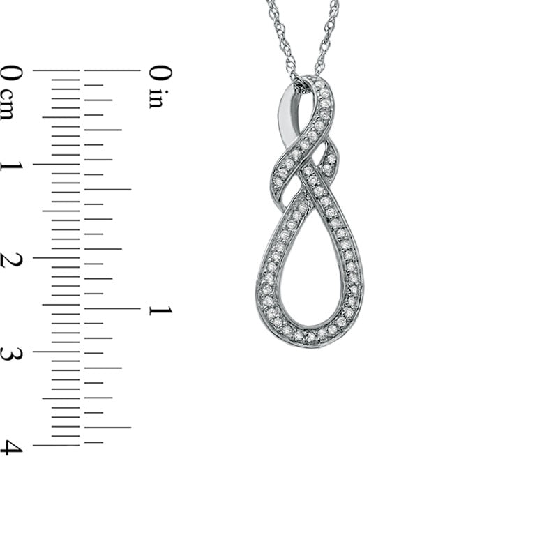 0.25 CT. T.W. Natural Diamond Knotted Swirl Pendant in Sterling Silver