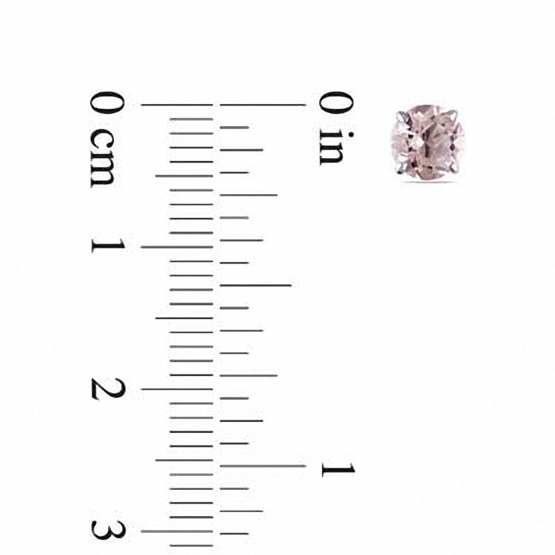 5.0mm Morganite Stud Earrings in 14K White Gold