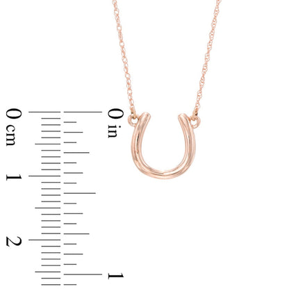 Horseshoe Necklace in 10K Rose Gold