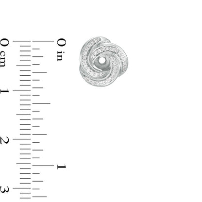 0.2 CT. T.W. Diamond Swirl Frame Earring Jackets in 10K White Gold