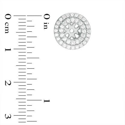 0.5 CT. T.W. Diamond Double Frame Earring Jackets in 10K White Gold