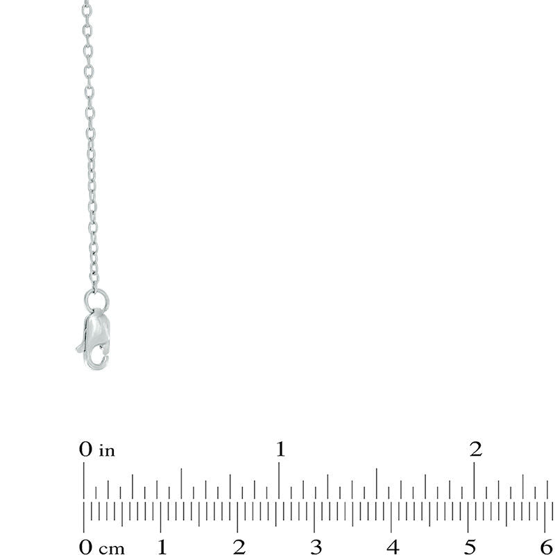 0.1 CT. T.W. Natural Diamond Bar Chain Necklace in Sterling Silver - 18