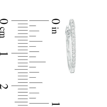 0.13 CT. T.W. Diamond Hoop Earrings in Sterling Silver