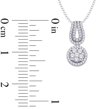 0.33 CT. T.W. Composite Natural Diamond Frame Loop Pendant in 10K White Gold