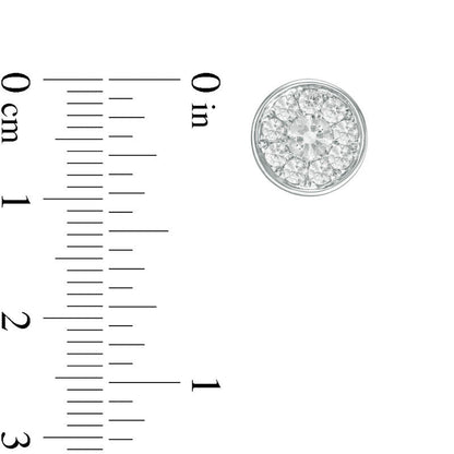 1 CT. T.W. Diamond Frame Stud Earrings in 10K White Gold