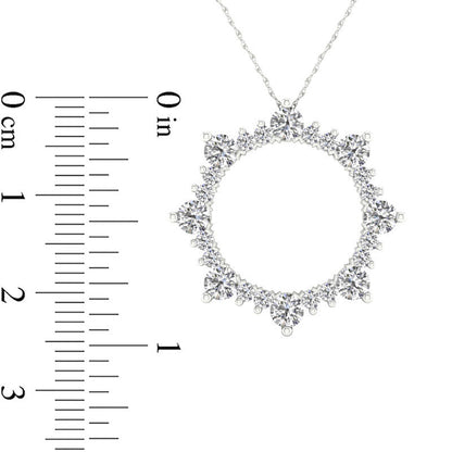 1 CT. T.W. Natural Diamond Open Sunburst Pendant in 10K White Gold
