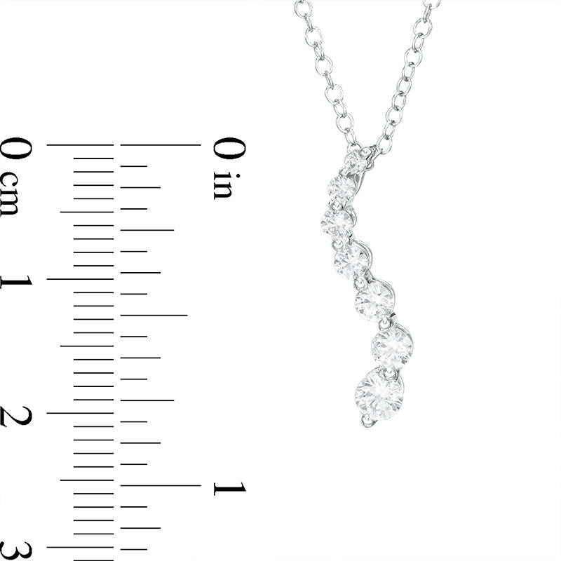 0.5 CT. T.W. Journey Natural Diamond Pendant in 14K White Gold