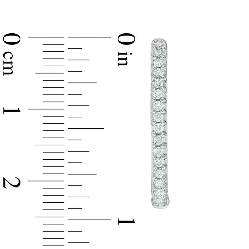 0.5 CT. T.W. Diamond Inside-Out Hoop Earrings in 14K White Gold