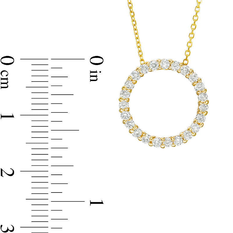 0.5 CT. T.W. Certified Natural Diamond Circle Pendant in 14K Gold (H/I1)