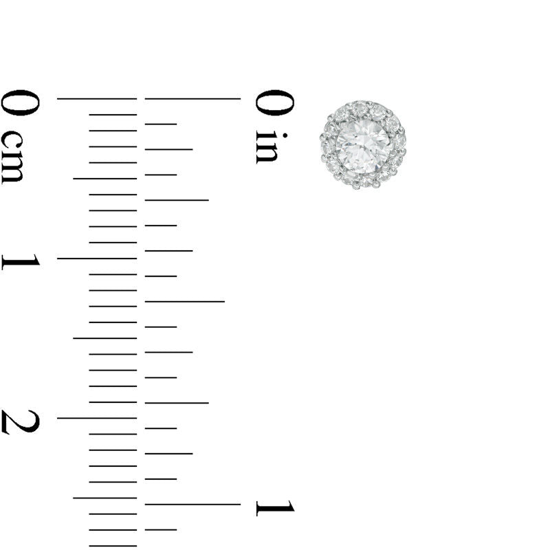 0.5 CT. T.W. Diamond Frame Stud Earrings in 10K White Gold