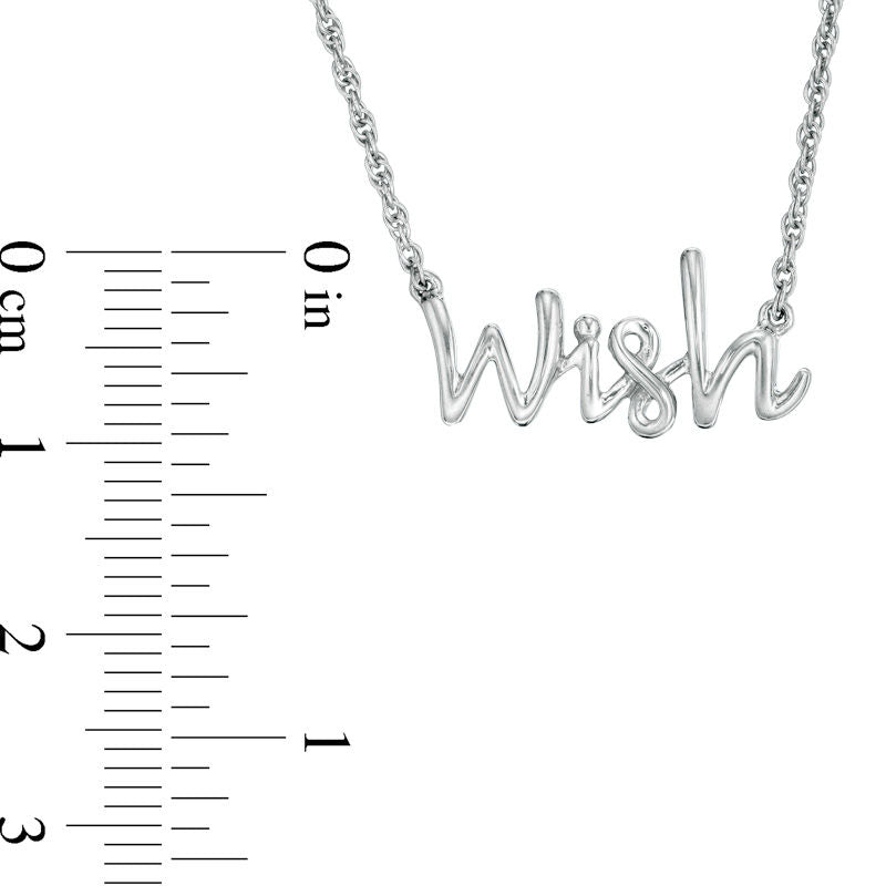 wish" Necklace in Sterling Silver - 17""