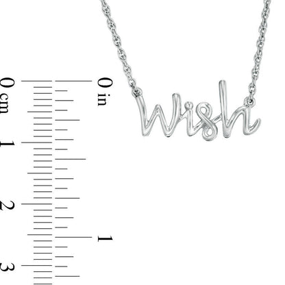 wish" Necklace in Sterling Silver - 17""