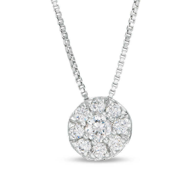 Convertibilities 0.38 CT. T.W. Natural Diamond Swirl Three-in-One Pendant in 10K White Gold