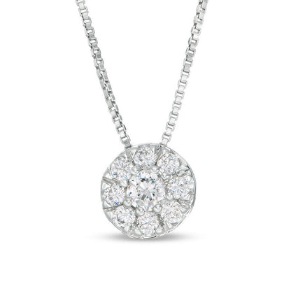 Convertibilities 0.38 CT. T.W. Natural Diamond Swirl Three-in-One Pendant in 10K White Gold