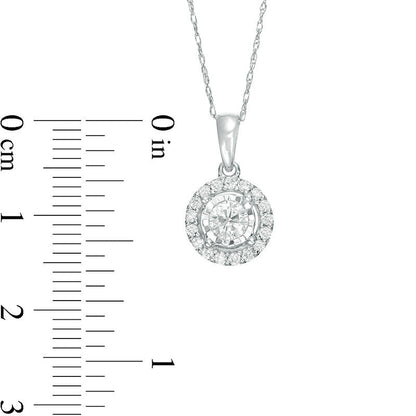 0.38 CT. T.W. Natural Diamond Frame Pendant in 10K White Gold