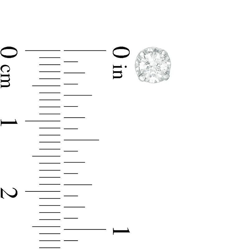 0.5 CT. T.W. Diamond Solitaire Stud Earrings in 10K White Gold