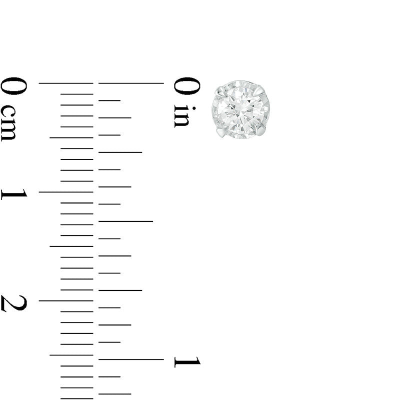 0.63 CT. T.W. Diamond Solitaire Stud Earrings in 10K White Gold