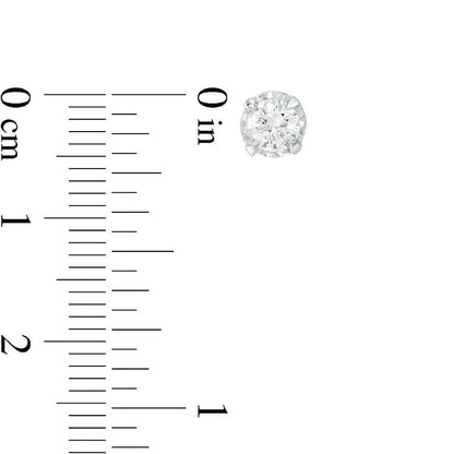 0.63 CT. T.W. Diamond Solitaire Stud Earrings in 10K White Gold