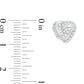 0.13 CT. T.W. Diamond Heart-Shaped Love Knot Stud Earrings in 10K White Gold