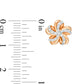 0.1 CT. T.W. Diamond Pinwheel Flower Stud Earrings in 10K Rose Gold