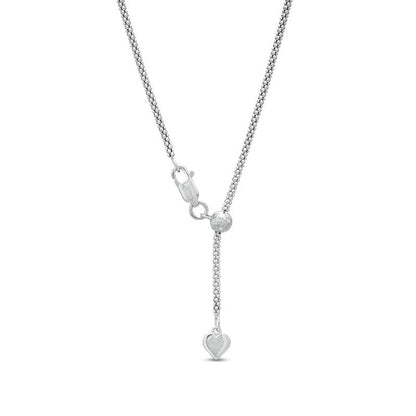 Made in Italy Ladies' 2.0mm Adjustable Popcorn Chain Necklace in Sterling Silver - 22