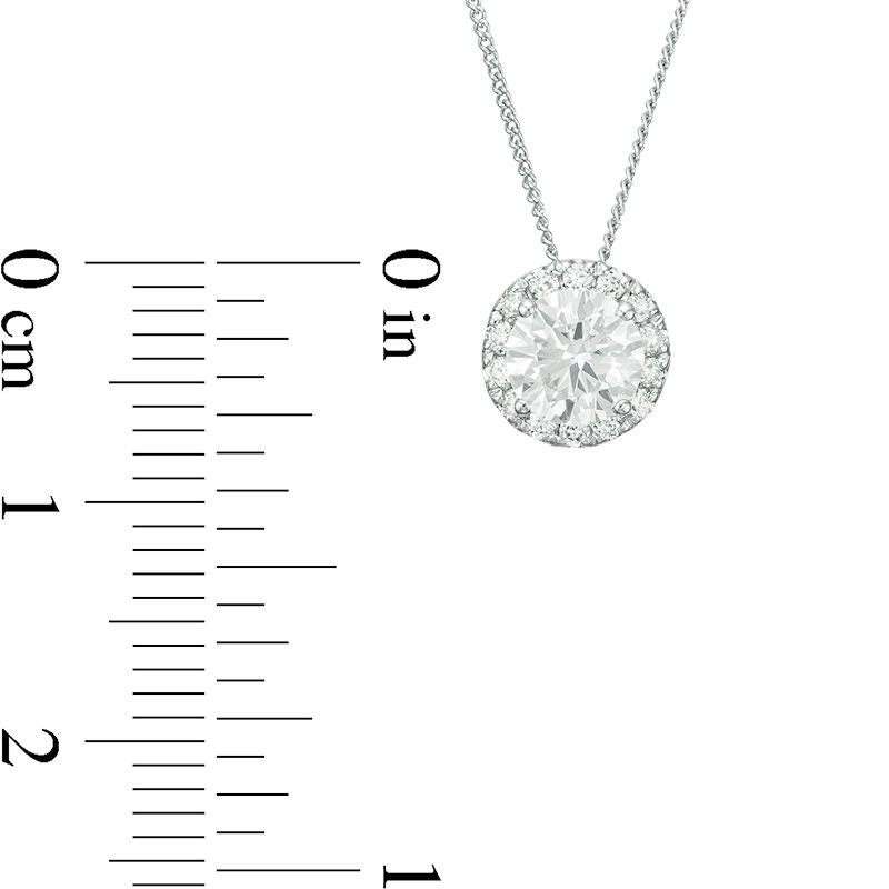0.75 CT. T.W. Certified Natural Diamond Frame Pendant in 14K White Gold (I/SI2)