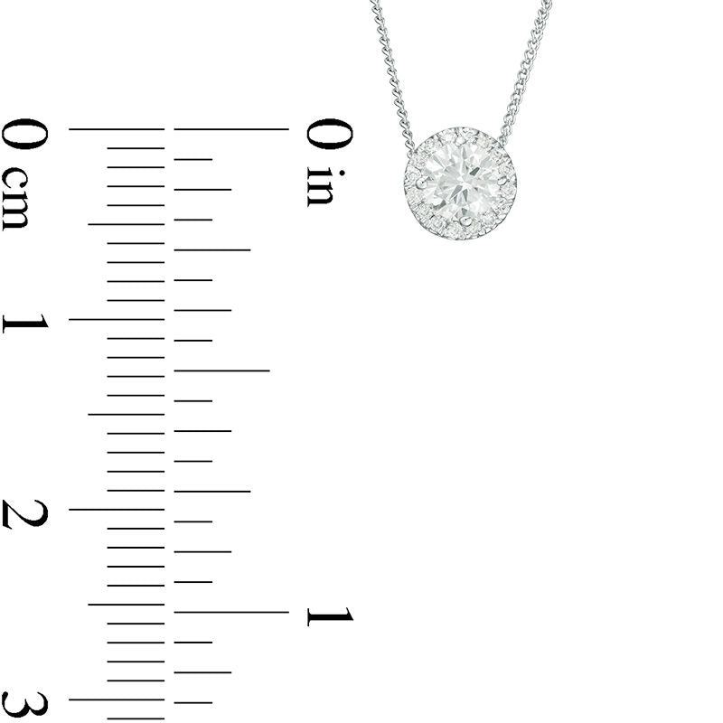 0.33 CT. T.W. Natural Diamond Frame Pendant in 14K White Gold