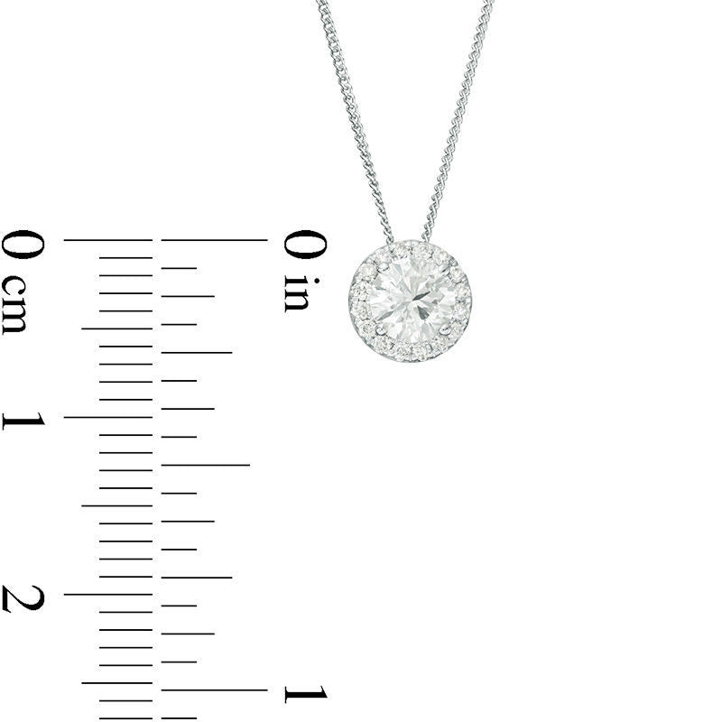0.5 CT. T.W. Natural Diamond Frame Pendant in 14K White Gold