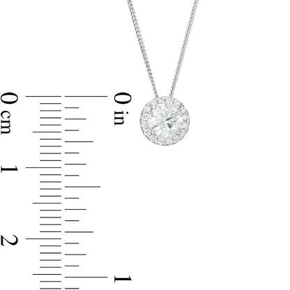 0.5 CT. T.W. Natural Diamond Frame Pendant in 14K White Gold