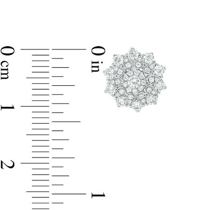 1 CT. T.W. Diamond Flower Stud Earrings in 10K White Gold