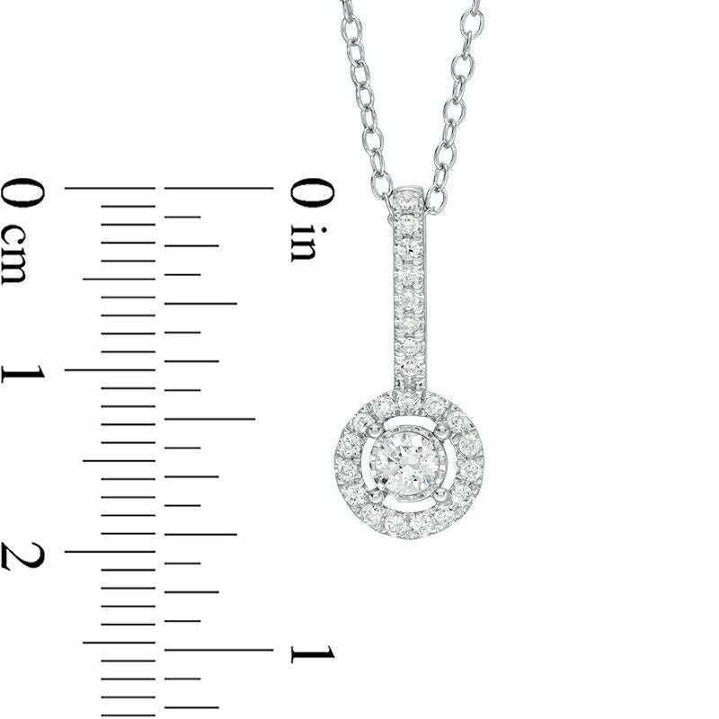 0.33 CT. T.W. Certified Natural Diamond Frame Pendant in 14K White Gold (I/I1)