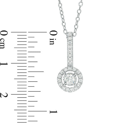 0.33 CT. T.W. Certified Natural Diamond Frame Pendant in 14K White Gold (I/I1)