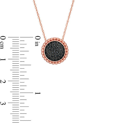 0.25 CT. T.W. Enhanced Black Composite Natural Diamond Pendant in 10K Rose Gold