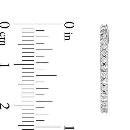 0.75 CT. T.W. Diamond Inside-Out Hoop Earrings in 14K White Gold