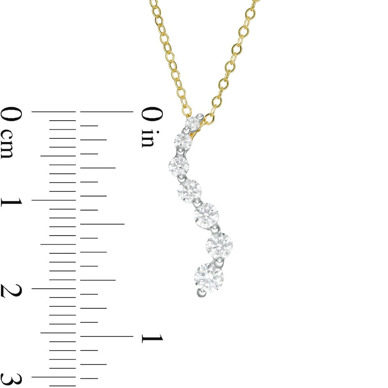 0.5 CT. T.W. Journey Natural Diamond Pendant in 14K Gold