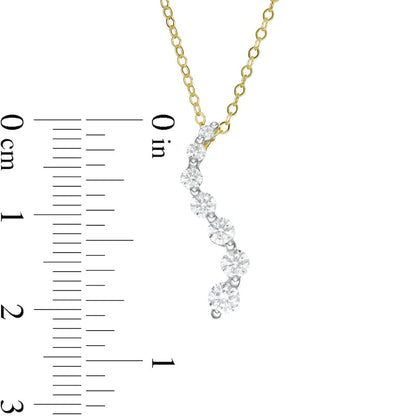 0.5 CT. T.W. Journey Natural Diamond Pendant in 14K Gold