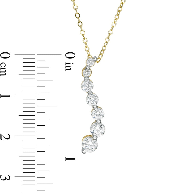 0.25 CT. T.W. Journey Natural Diamond Pendant in 14K Gold
