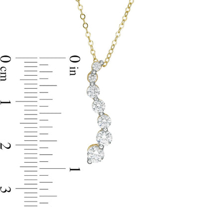 0.25 CT. T.W. Journey Natural Diamond Pendant in 14K Gold