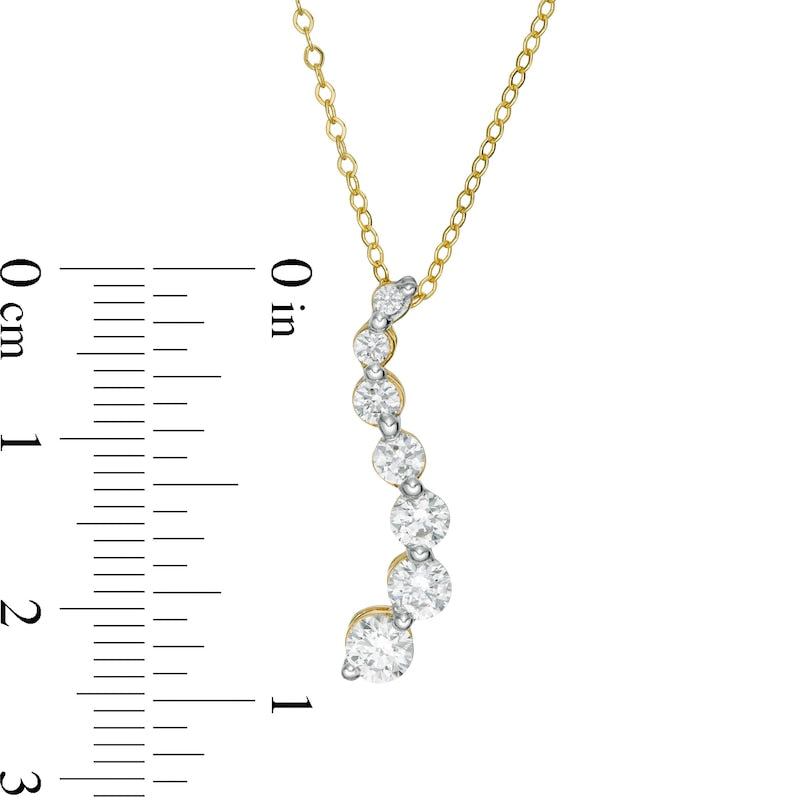 0.75 CT. T.W. Journey Natural Diamond Pendant in 14K Gold