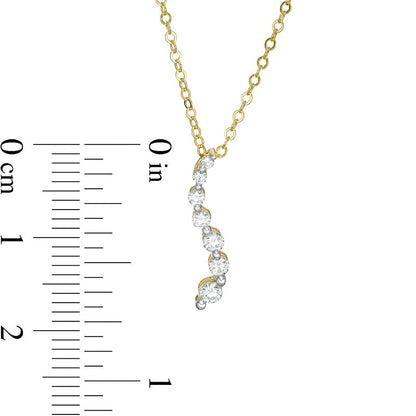 1 CT. T.W. Journey Natural Diamond Pendant in 14K Gold
