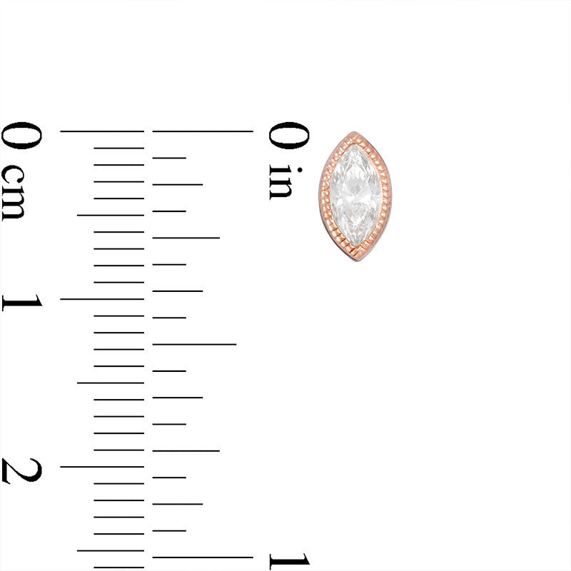 0.38 CT. T.W. Marquise Diamond Solitaire Vintage-Style Stud Earrings in 10K Rose Gold