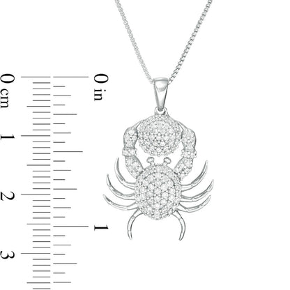 0.33 CT. T.W. Natural Diamond Crab Pendant in Sterling Silver